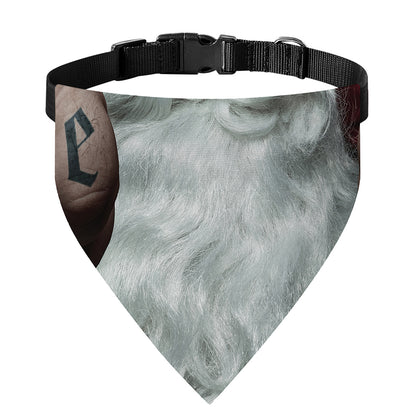 Love Xmas Santa Claus Print Over The Collar Dog Bandana