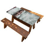 Love Xmas Santa Claus Print Picnic Table Cover