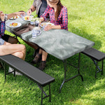 Love Xmas Santa Claus Print Picnic Table Cover