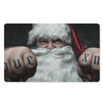Love Xmas Santa Claus Print Polyester Doormat