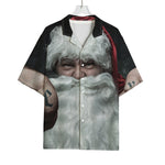 Love Xmas Santa Claus Print Rayon Hawaiian Shirt