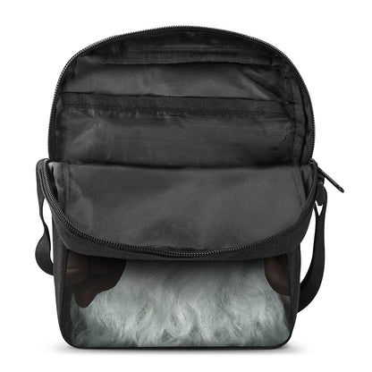 Love Xmas Santa Claus Print Rectangular Crossbody Bag