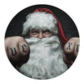 Love Xmas Santa Claus Print Round Blanket