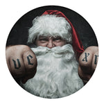 Love Xmas Santa Claus Print Round Blanket