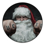 Love Xmas Santa Claus Print Round Floor Mat