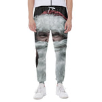 Love Xmas Santa Claus Print Scuba Joggers