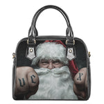 Love Xmas Santa Claus Print Shoulder Handbag