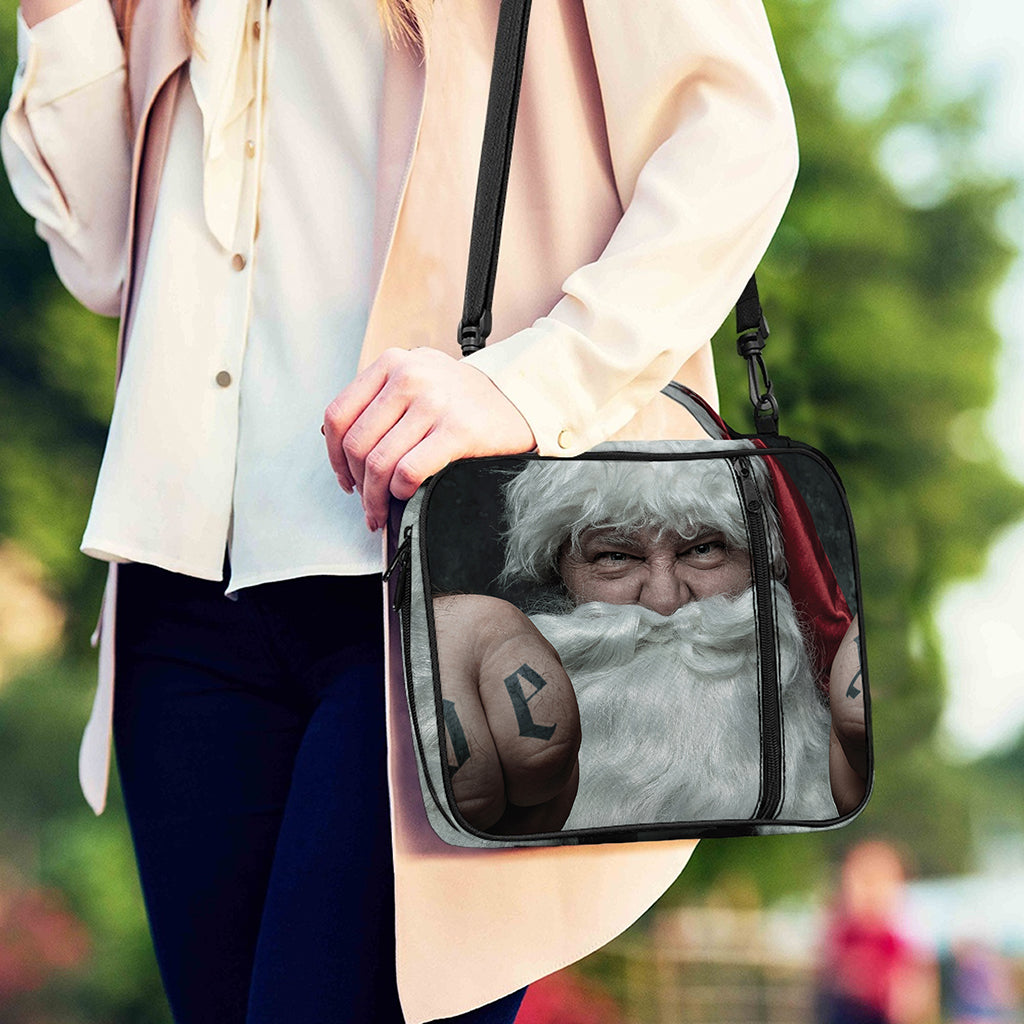 Love Xmas Santa Claus Print Shoulder Strap Bible Bag