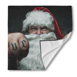 Love Xmas Santa Claus Print Silk Bandana