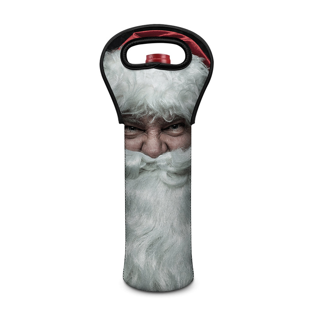 Love Xmas Santa Claus Print Single Neoprene Wine Tote