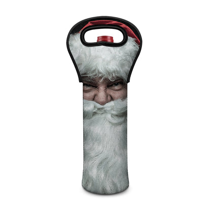 Love Xmas Santa Claus Print Single Neoprene Wine Tote