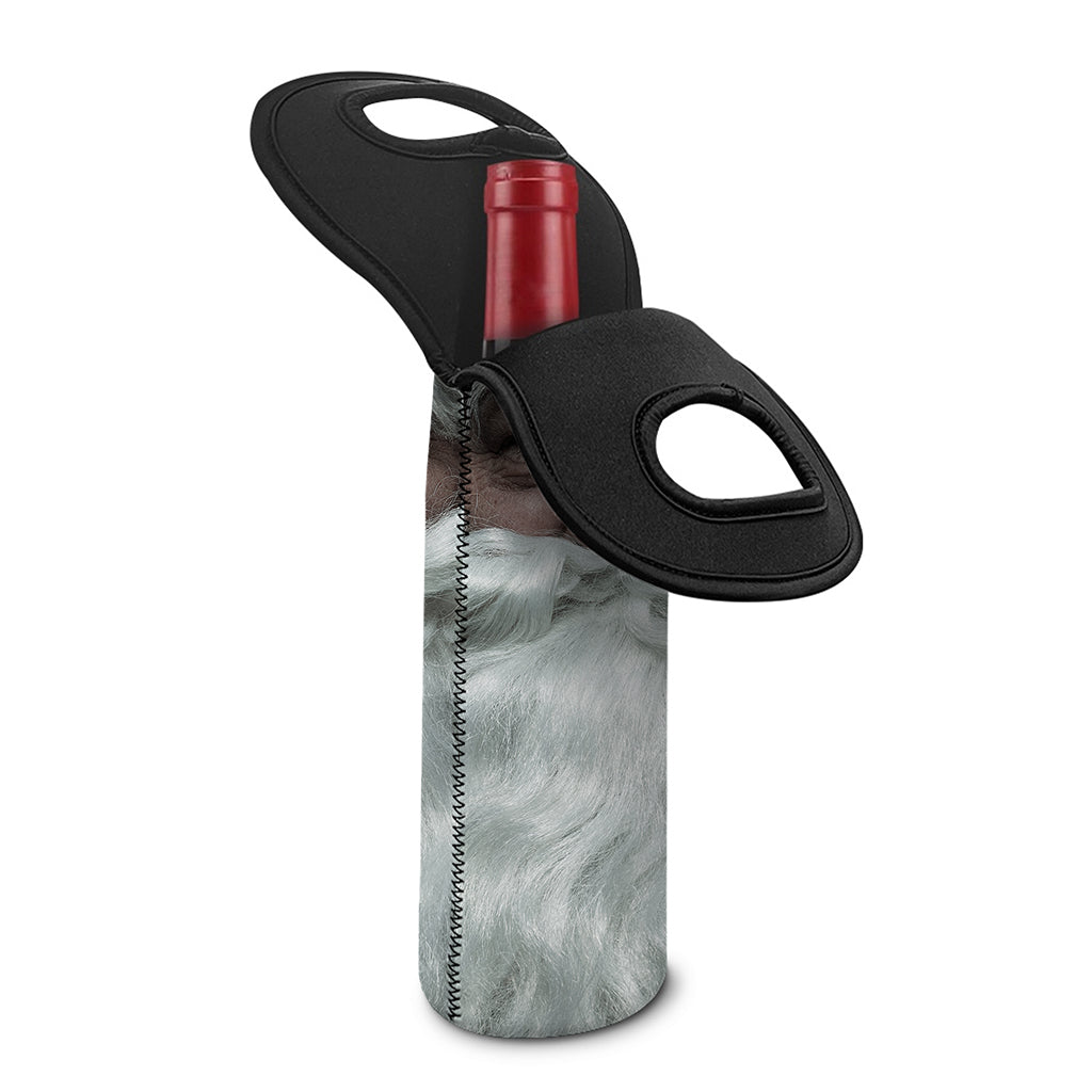 Love Xmas Santa Claus Print Single Neoprene Wine Tote