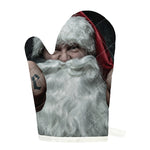Love Xmas Santa Claus Print Single Oven Mitt