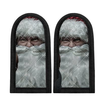 Love Xmas Santa Claus Print Skillet Handle Cover