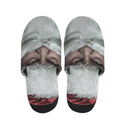 Love Xmas Santa Claus Print Slippers