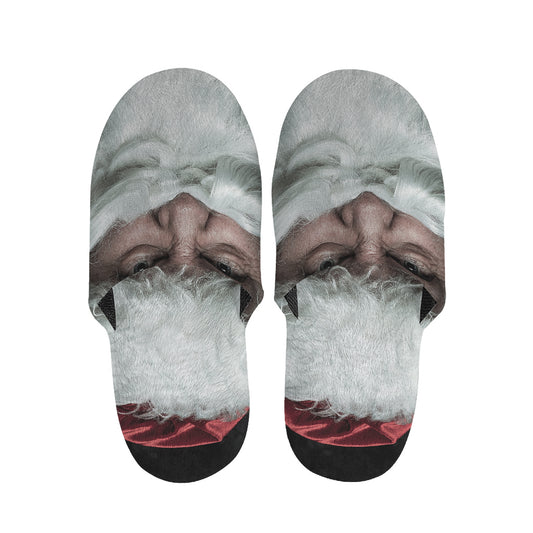 Love Xmas Santa Claus Print Slippers