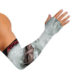 Love Xmas Santa Claus Print Sun Protection Arm Sleeves