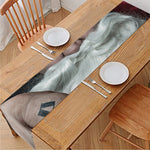 Love Xmas Santa Claus Print Table Runner