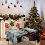 Love Xmas Santa Claus Print Tablecloth