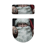 Love Xmas Santa Claus Print Toilet Lid And Tank Cover Set