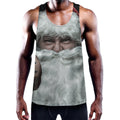 Love Xmas Santa Claus Print Men's Workout Tank Top