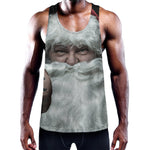 Love Xmas Santa Claus Print Training Tank Top
