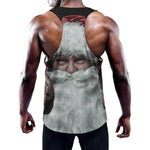 Love Xmas Santa Claus Print Training Tank Top