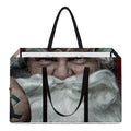 Love Xmas Santa Claus Print Utility Tote Bag