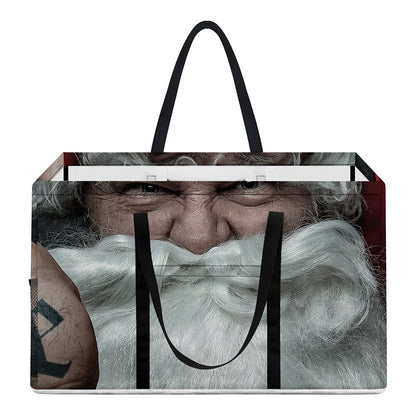 Love Xmas Santa Claus Print Utility Tote Bag