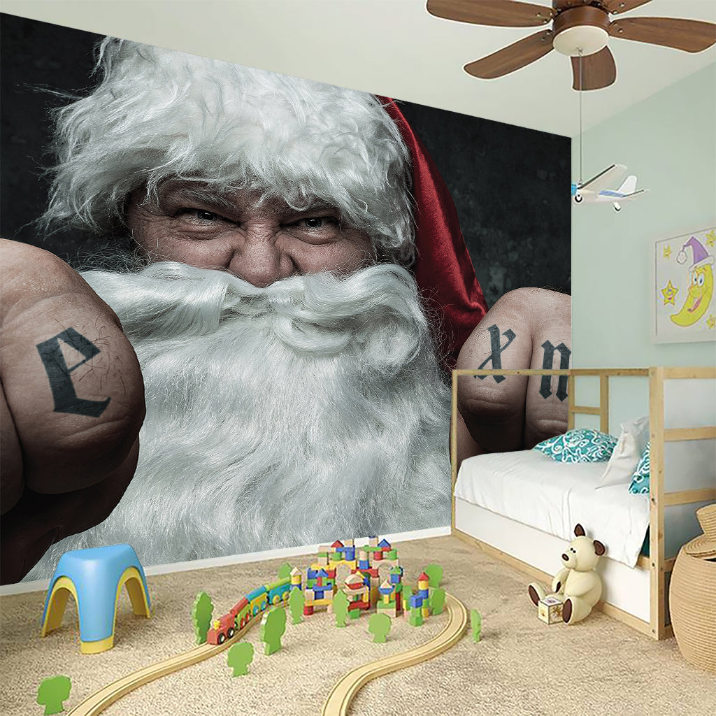 Love Xmas Santa Claus Print Wall Sticker