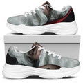 Love Xmas Santa Claus Print White Chunky Shoes