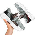 Love Xmas Santa Claus Print White Chunky Shoes