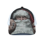 Love Xmas Santa Claus Print White Mesh Trucker Cap