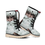 Love Xmas Santa Claus Print Winter Boots
