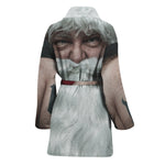 Love Xmas Santa Claus Print Women's Bathrobe