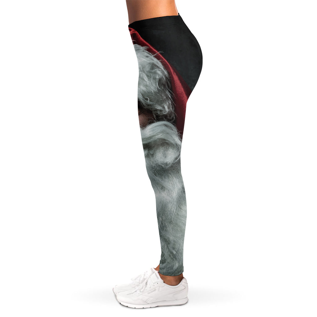 Love Xmas Santa Claus Print Women's Leggings