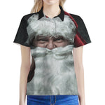 Love Xmas Santa Claus Print Women's Polo Shirt