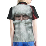 Love Xmas Santa Claus Print Women's Polo Shirt