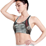 Love Xmas Santa Claus Print Women's Sports Bra