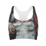 Love Xmas Santa Claus Print Women's Sports Bra