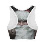 Love Xmas Santa Claus Print Women's Sports Bra