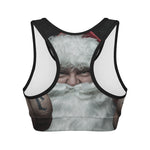 Love Xmas Santa Claus Print Women's Sports Bra