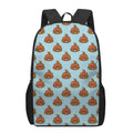 Lovely Poop Pattern Print 17 Inch Backpack