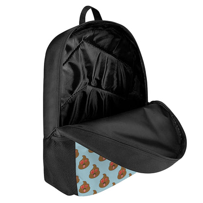 Lovely Poop Pattern Print 17 Inch Backpack