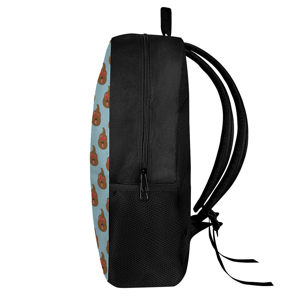 Lovely Poop Pattern Print 17 Inch Backpack