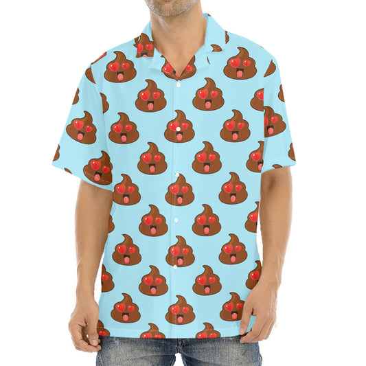 Lovely Poop Pattern Print Aloha Shirt