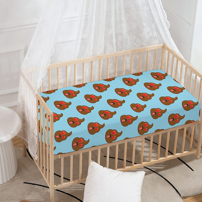 Lovely Poop Pattern Print Baby Crib Sheet