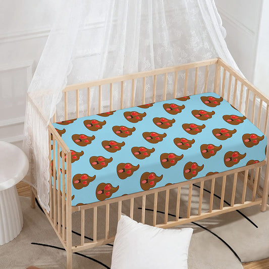 Lovely Poop Pattern Print Baby Crib Sheet