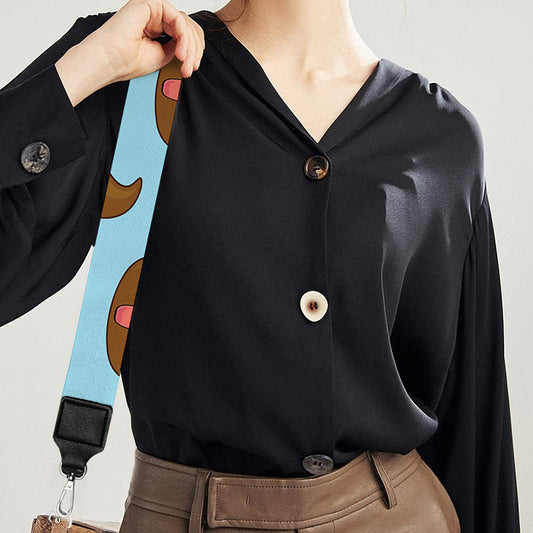 Lovely Poop Pattern Print Bag Strap