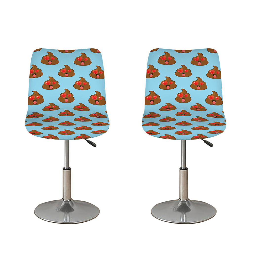 Lovely Poop Pattern Print Bar Stool Covers